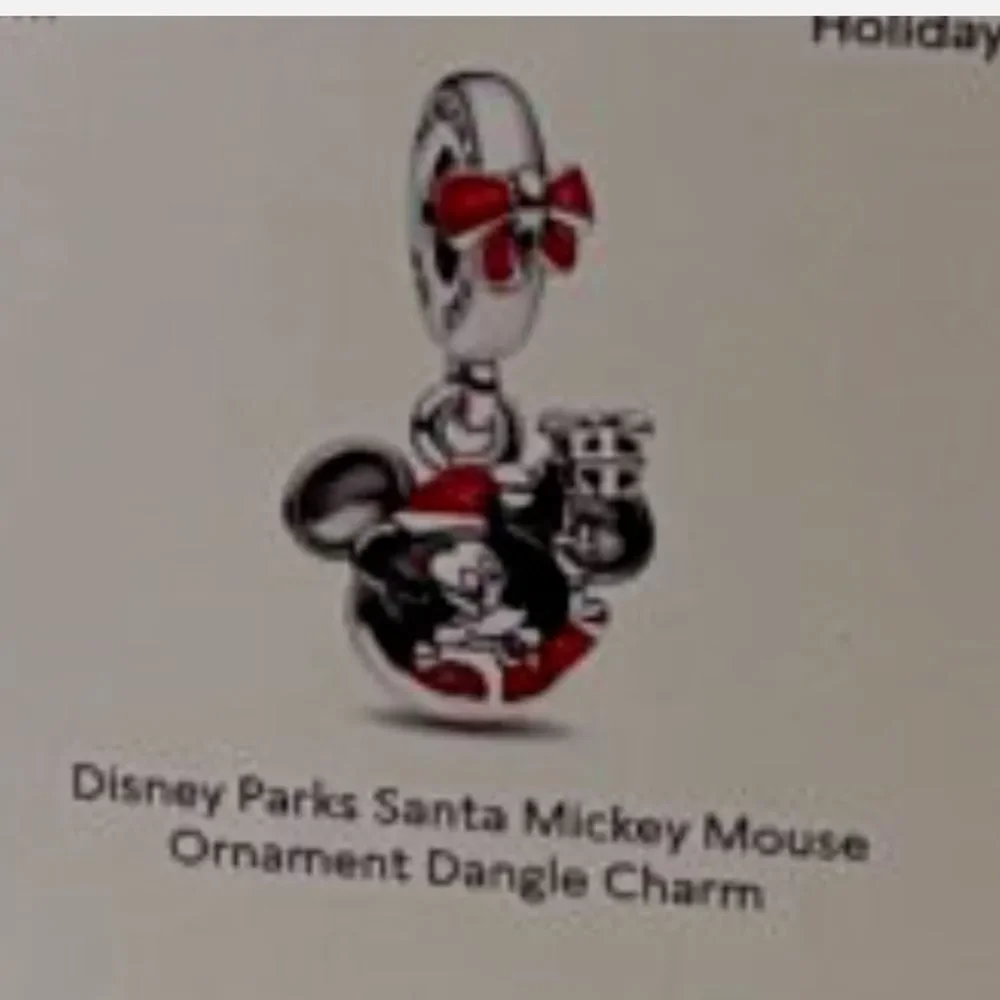 NWOT Pandora x Disney Parks 2023 Holidays Christmas Santa Mickey Mouse